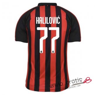 Camiseta AC Milan Primera Equipacion 77#HALILOVIC 2018-2019