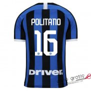 Camiseta Inter Milan Primera Equipacion 16#POLITANO 2019-2020