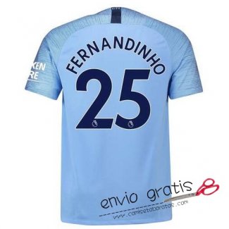 Camiseta Manchester City Primera Equipacion 25#FERNANDINHO 2018-2019