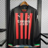 Camiseta Manga Larga AC Milan Primera Equipacion 2022/2023