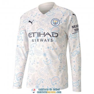 Camiseta Manga Larga Manchester City Tercera Equipacion 2020/2021