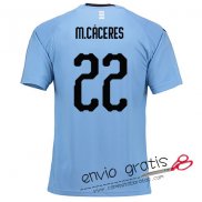 Camiseta Uruguay Primera Equipacion 22#M.CACERES 2018