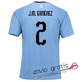Camiseta Uruguay Primera Equipacion 2#J.M.GIMENEZ 2018
