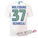 Camiseta VfL Wolfsburg Segunda Equipacion 37#REXHBECAJ 2018-2019