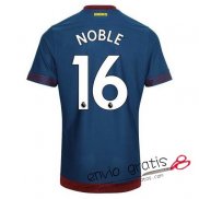 Camiseta West Ham United Segunda Equipacion 16#NOBLE 2018-2019