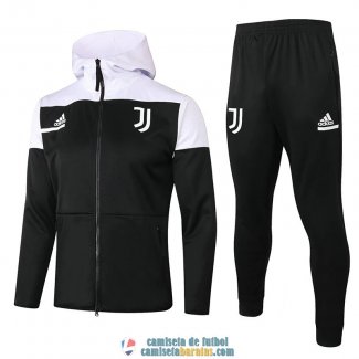 Juventus Chaqueta Capucha Black + Pantalon 2020/2021