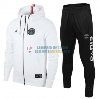 PSG x Jordan Chaqueta Capucha White + Pantalon 2019-2020