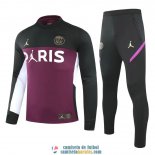 PSG x Jordan Sudadera De Entrenamiento Purple + Pantalon 2020/2021 PSG x Jordan Sudadera De Entrenamiento Purple + Pantalon 2020/2021