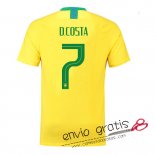 Camiseta Brasil Primera Equipacion 7#D.COSTA 2018