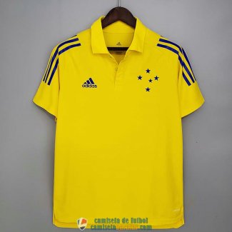 Camiseta Cruzeiro Polo Yellow 2021/2022