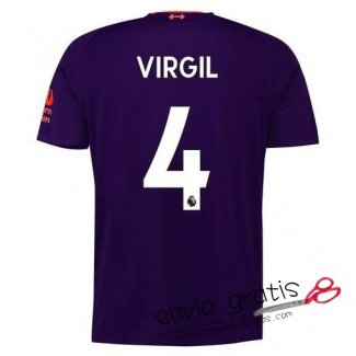Camiseta Liverpool Segunda Equipacion 4#VIRGIL 2018-2019