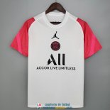 Camiseta PSG x JORDAN Training White Pink 2021/2022 Camiseta PSG x JORDAN Training White Pink 2021/2022