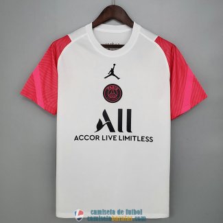 Camiseta PSG x JORDAN Training White Pink 2021/2022