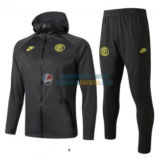 Inter Milan Chaqueta Capucha Black + Pantalon 2019-2020