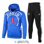 PSG x JORDAN Sudadera Capucha Blue + Pantalon Black 2020/2021 PSG x JORDAN Sudadera Capucha Blue + Pantalon Black 2020/2021