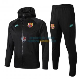 Barcelona Chaqueta Capucha Black + Pantalon 2019-2020