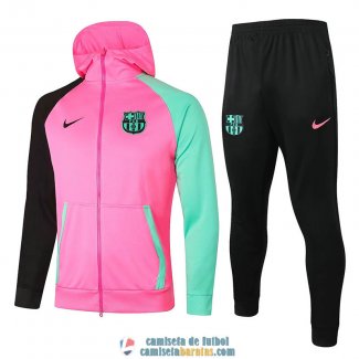 Barcelona Chaqueta Capucha Pink + Pantalon 2020/2021