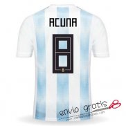 Camiseta Argentina Primera Equipacion 8#ACUNA 2018