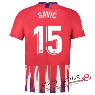 Camiseta Atletico de Madrid Primera Equipacion 15#SAVIC 2018-2019