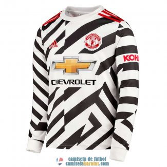 Camiseta Manga Larga Manchester United Tercera Equipacion 2020/2021