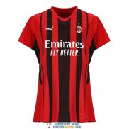 Camiseta Mujer AC Milan Primera Equipacion 2021/2022