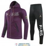 PSG x Jordan Chaqueta Capucha Purple + Pantalon 2020/2021 PSG x Jordan Chaqueta Capucha Purple + Pantalon 2020/2021