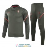 Portugal Sudadera De Entrenamiento Deep Green + Pantalon 2020/2021