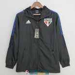 Sao Paulo FC Chaqueta Rompevientos Black II 2022/2023 Sao Paulo FC Chaqueta Rompevientos Black II 2022/2023