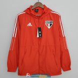 Sao Paulo FC Chaqueta Rompevientos Red I 2022/2023 Sao Paulo FC Chaqueta Rompevientos Red I 2022/2023