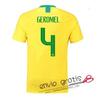 Camiseta Brasil Primera Equipacion 4#GEROMEL 2018