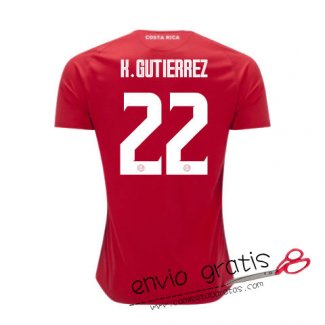 Camiseta Costa Rica Primera Equipacion 22#K.GUTIERREZ 2018