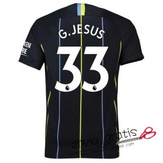 Camiseta Manchester City Segunda Equipacion 33#G.JESUS 2018-2019