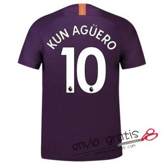 Camiseta Manchester City Tercera Equipacion 10#KUN AGUERO 2018-2019