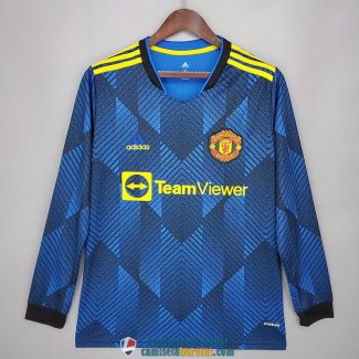 Camiseta Manga Larga Manchester United Segunda Equipacion 2021/2022