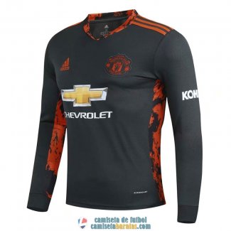 Camiseta Manga Larga Manchester United Segunda Equipacion Portero 2020/2021