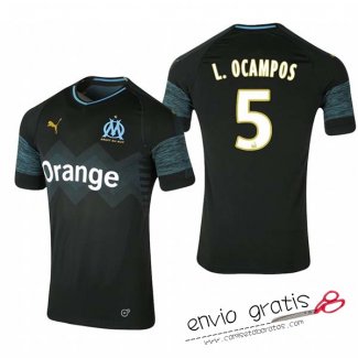 Camiseta Olympique Marseille Segunda Equipacion 5#L.OCAMPOS 2018-2019