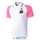 Camiseta PSG Polo White Pink 2020/2021 Camiseta PSG Polo White Pink 2020/2021