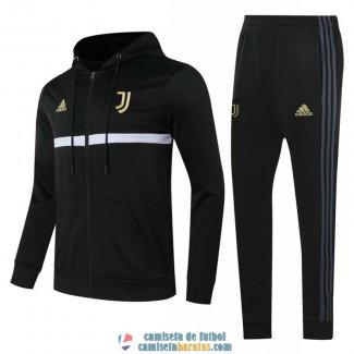 Juventus Sudadera Capucha Black + Pantalon 2020/2021