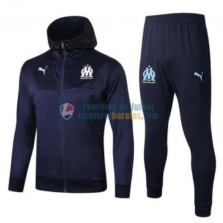 Olympique Marseille Chaqueta Capucha Navy Blue + Pantalon 2019-2020