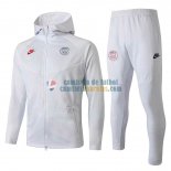 PSG Chaqueta Capucha White + Pantalon 2019-2020 PSG Chaqueta Capucha White + Pantalon 2019-2020