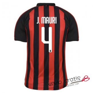 Camiseta AC Milan Primera Equipacion 4#J.MAURI 2018-2019