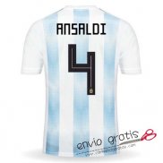 Camiseta Argentina Primera Equipacion 4#ANSALDI 2018