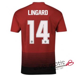 Camiseta Manchester United Primera Equipacion 14#LINGARD Cup Printing 2018-2019