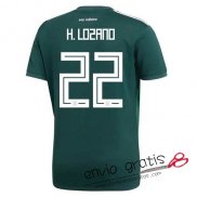 Camiseta Mexico Primera Equipacion 22#H.LOZANO 2018