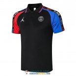 Camiseta PSG x JORDAN Polo Black Blue Red 2020/2021 Camiseta PSG x JORDAN Polo Black Blue Red 2020/2021