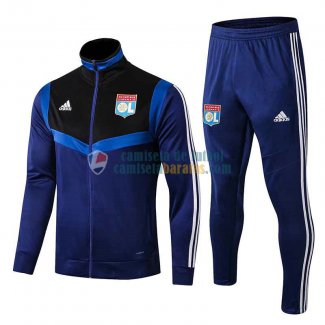 Olympique Lyonnais Chaqueta Black Blue + Pantalon 2019-2020