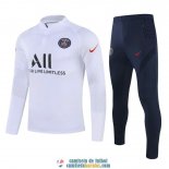 PSG Sudadera De Entrenamiento White + Pantalon 2020/2021 PSG Sudadera De Entrenamiento White + Pantalon 2020/2021