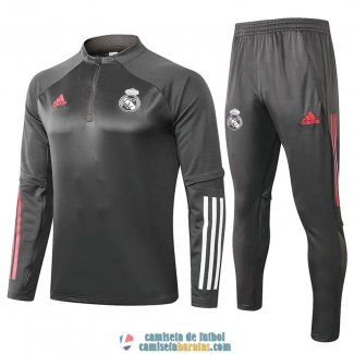 Real Madrid Sudadera De Entrenamiento Grey + Pantalon 2020/2021