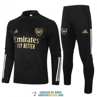 Arsenal Sudadera De Entrenamiento Black Golden + Pantalon 2020/2021