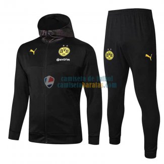 Borussia Dortmund Chaqueta Capucha Black + Pantalon 2019-2020